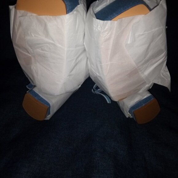 AZALEA WANG "NOBODY DOES IT BETTER" RHINESTONE FRINGE CHUNKY HEEL (BRAND NEW ! - Picture 9 of 9